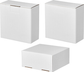 cardboard box giftbox set isolated