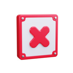 Fototapeta premium rejected 3d render icons