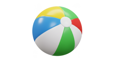 3D Beach Ball Detailed Colorful Striped Fun Vacation Holiday Toy