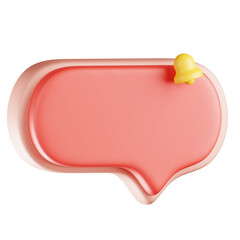 Bubble Chat Shape Notification 3D Illustration