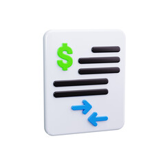 transaction 3d render icons