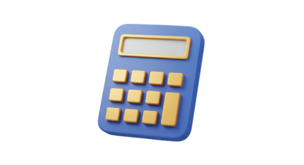 3D Calculator Math Finance Accounting Calculation Transparent Background