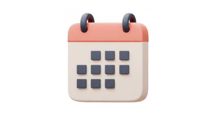 3D Calendar Date Event Schedule Reminder and Planning Illustration