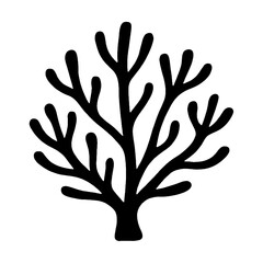 Fototapeta premium Silhouette coral marine decoration vector