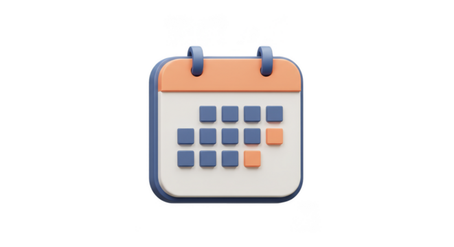 3D Calendar Date Schedule Time Event Important Planning Day