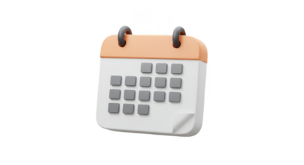 3D Calendar Date Event Schedule Appointment Reminder Transparent
