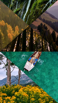 Vertical Multi Screen Nature Split Opener