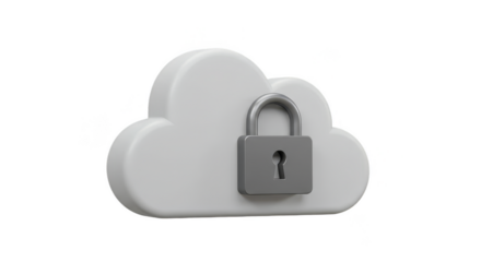 3d Cloud Padlock Security Data Privacy Encryption Cloud Computing