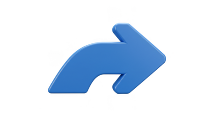 3d Illustration Blue Arrow Symbol Sign Isolated Transparent Background
