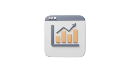 3D Graph Chart Business Finance Data Success Transparent Background