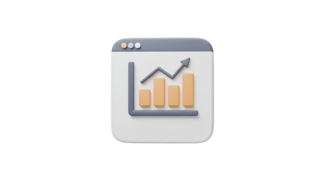 3D Graph Chart Business Finance Data Success Transparent Background