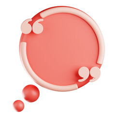 Quote Speech Bubble 3D Render