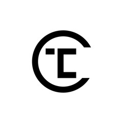 A sleek black and white logo with a prominent 