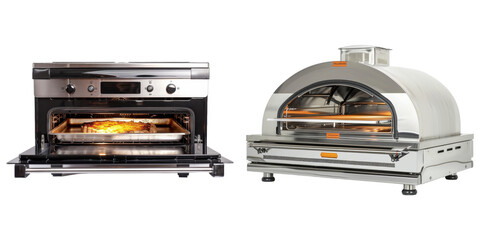 ovens open on a transparent background