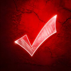red check mark