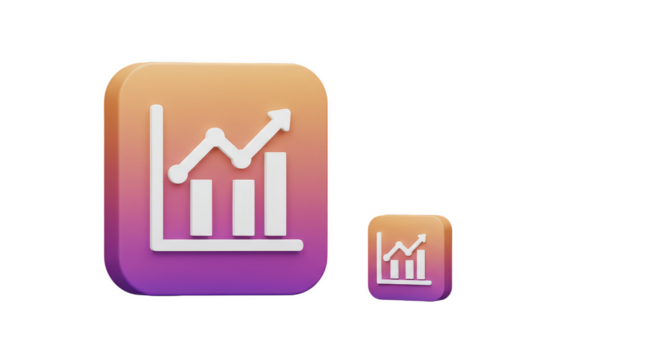 3D Graph Chart Business Finance Statistic Growth Transparent PNG