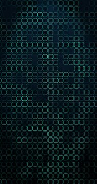 Blue rounded squares flashing in screen. 4K Vertical