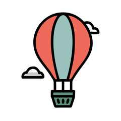 Obraz premium Hot Air Balloon Vector Icon