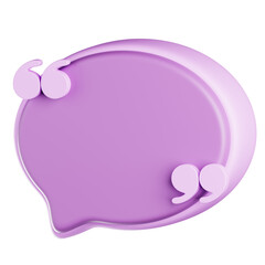 Quote Speech Bubble 3D Render