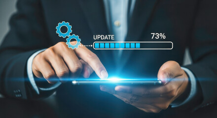 Update software installation process upgrade system technology progress bar loading application device