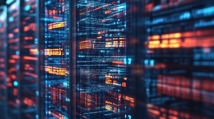 Glowing legal algorithms sorting through massive amounts of case law 