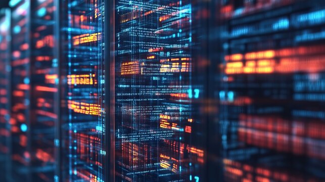Glowing legal algorithms sorting through massive amounts of case law 