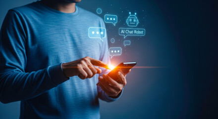 Ai chatbot technology artificial intelligence communication digital transformation future tech concept