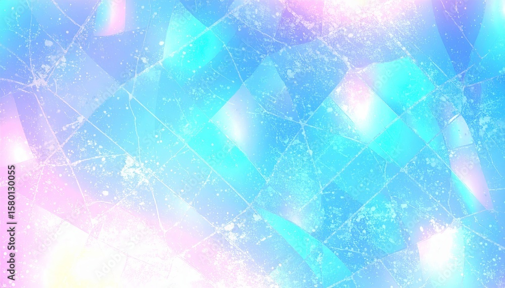 Aufkleber abstract watercolor pattern with colorful splashes and geometric elements for artistic design