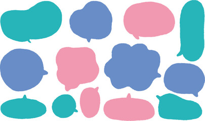 blue blob, pink blob, turquoise blob, pastel color blobs, abstract organic shapes, playful fluid forms, soft pastel palette, digital art, minimalist design
