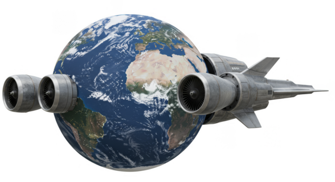 3d Airplane Fly around Earth Globe Transport Travel Transportation