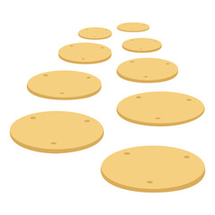 Illustration of Stepping Stones on Pathway