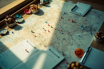 Strategic Route Planning Map For Enhanced Delivery Operations
