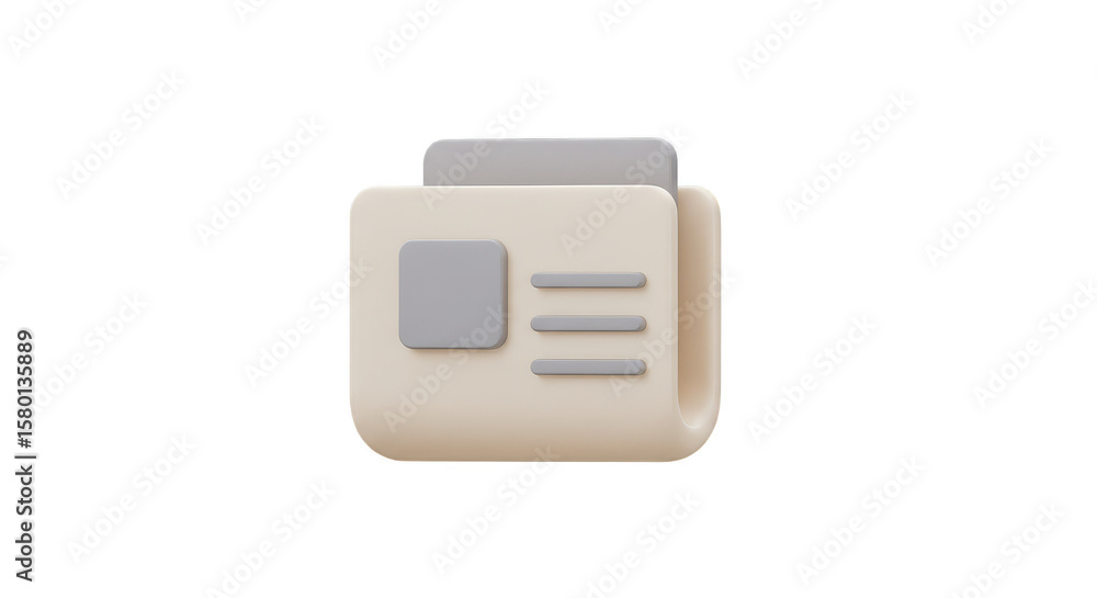 Poster 3d folder document file paper isolated transparent background