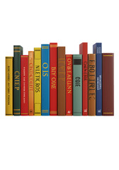 Naklejka premium Illustration Books Stand With Colorful Spines Education Library Knowledge