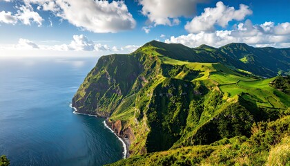 Stunning View of Flores Island, Azores, Portugal