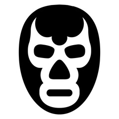 Icono máscara de luchador de lucha libre mejicana