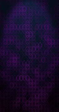 Pink diamonds flashing in a screen. 4K Vertical