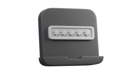 Obraz premium 3D Render Password Authentication Security Access Icon Transparent