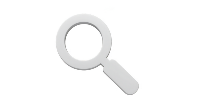3d Magnifying Glass Search Icon Symbol Research Tool PNG