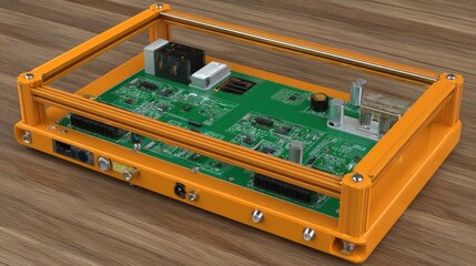 Assembly station for electronic devices with circuit boards and precision instruments