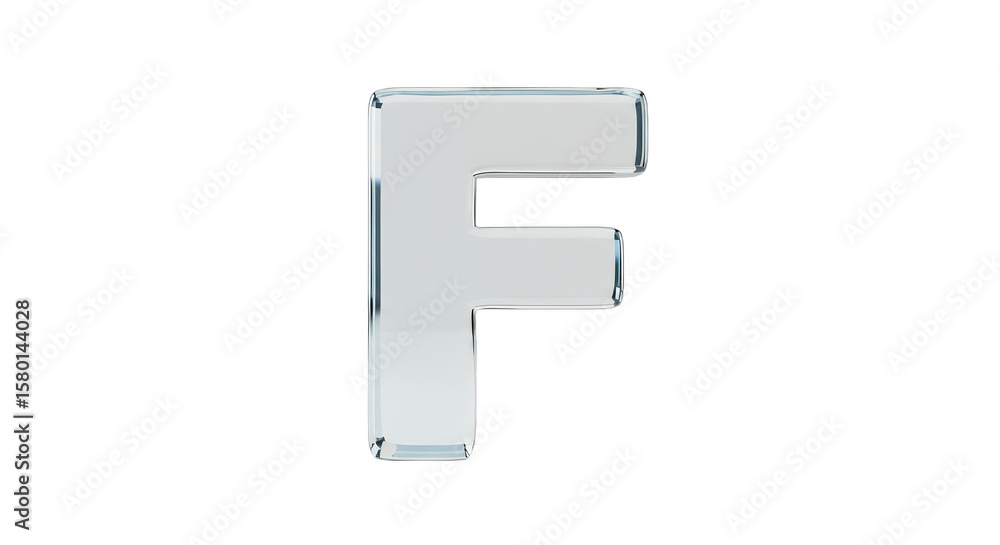 Poster 3d letter f alphabet font type design transparent background