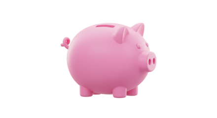 3d Piggy Bank Illustration Pink Pig Saving Money Finance