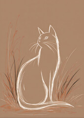 vector illustration of a cat