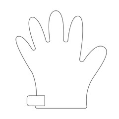 Hand care glove outline icon. Vector