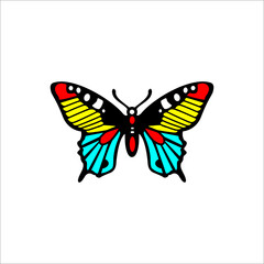 Butterfly illustration with beautiful and enchanting colors, this can be used as a graphic design