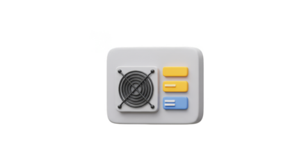 3D Isometric Server Equipment Computer Data Cloud Storage Network