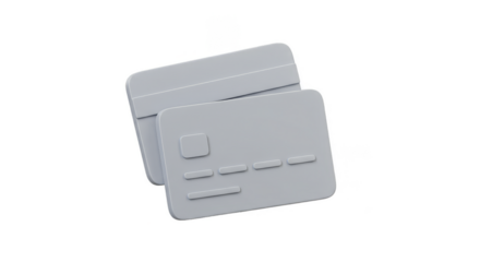 3D Render Credit Card Plastic for Finance Online Banking Isolated