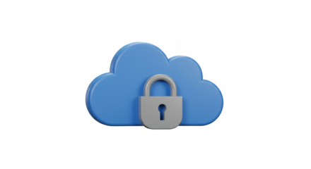 3d Rendering Cloud Lock for Data Security Protection and Privacy