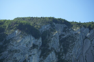 cliffs of the urnersee in the vierwaldstaettersee in switzerland