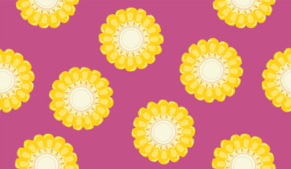 Cute corn pattern background vector design